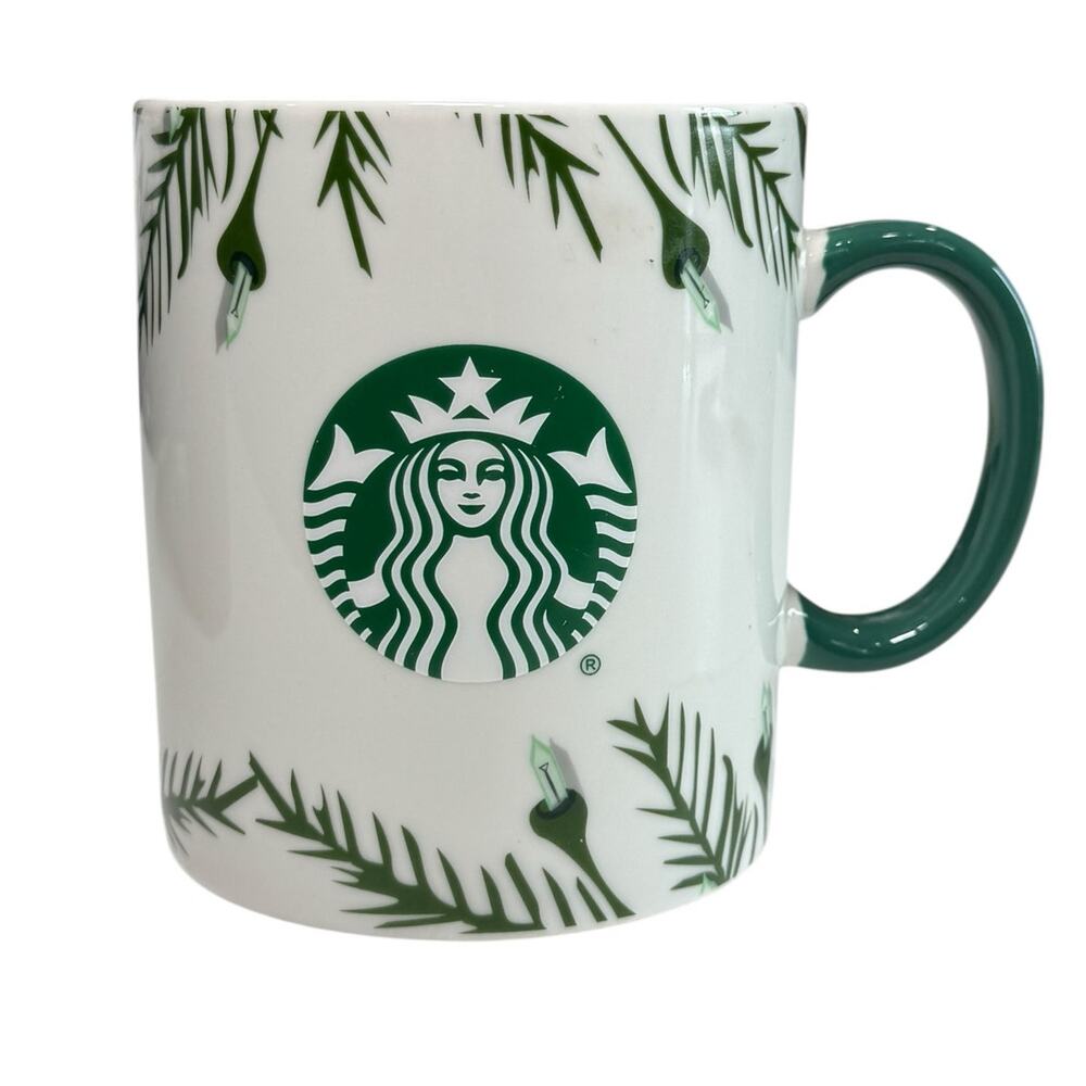 Starbucks Jumbo XL Holiday Mug 26oz 2020 Ceramic Christmas Tree Garland Lights - Picture 2 of 13